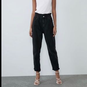 Zara paper bag denim